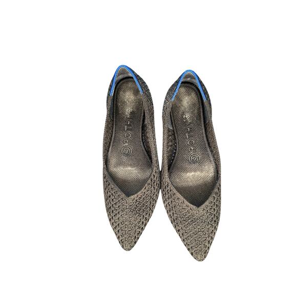 Rothy's Black Basic Honeycomb Washable The Point Slip On Flats Shoe Size 7 - Picture 1 of 9